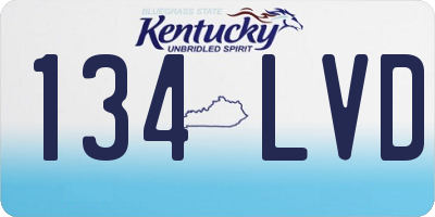 KY license plate 134LVD