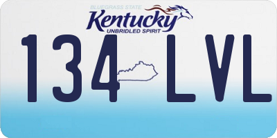 KY license plate 134LVL