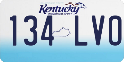 KY license plate 134LVO