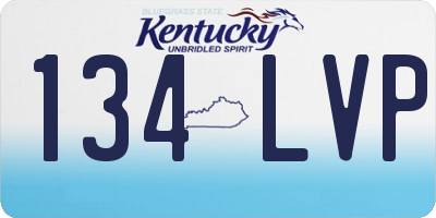 KY license plate 134LVP
