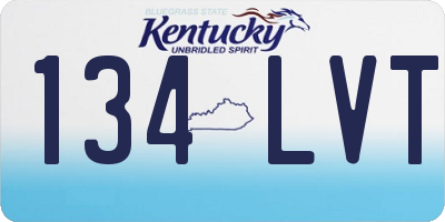 KY license plate 134LVT