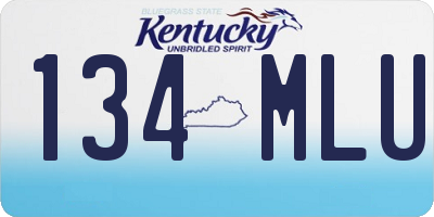KY license plate 134MLU
