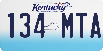 KY license plate 134MTA