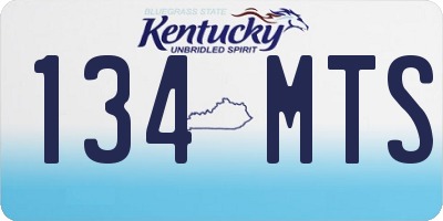 KY license plate 134MTS