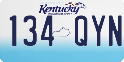 KY license plate 134QYN