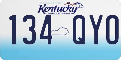 KY license plate 134QYO