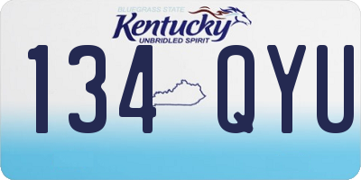 KY license plate 134QYU