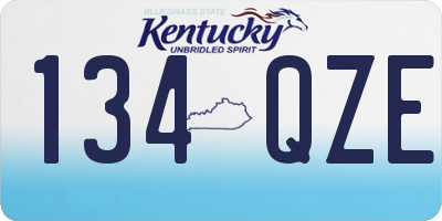 KY license plate 134QZE