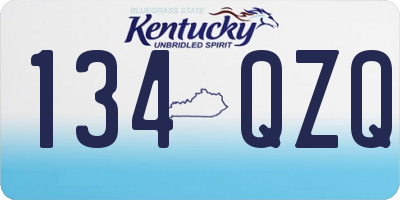 KY license plate 134QZQ