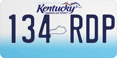 KY license plate 134RDP