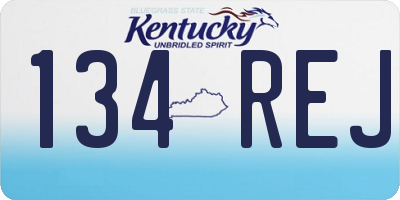 KY license plate 134REJ