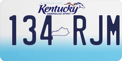 KY license plate 134RJM