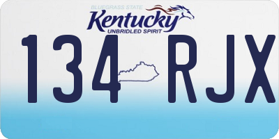KY license plate 134RJX