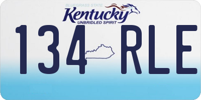 KY license plate 134RLE