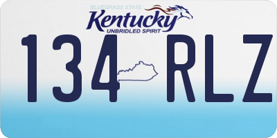 KY license plate 134RLZ