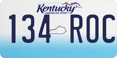 KY license plate 134ROC