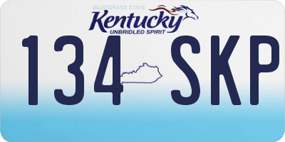 KY license plate 134SKP