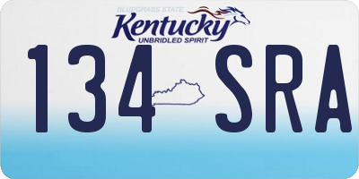 KY license plate 134SRA