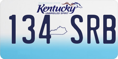 KY license plate 134SRB