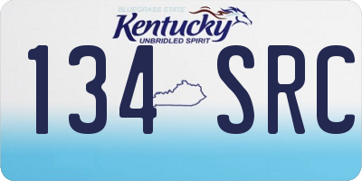 KY license plate 134SRC