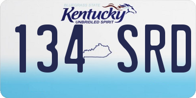 KY license plate 134SRD