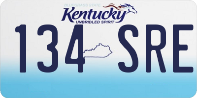 KY license plate 134SRE