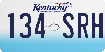 KY license plate 134SRH