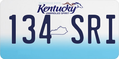 KY license plate 134SRI