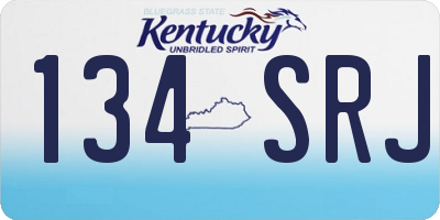 KY license plate 134SRJ