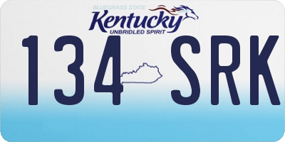 KY license plate 134SRK