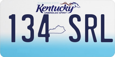 KY license plate 134SRL