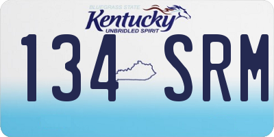 KY license plate 134SRM