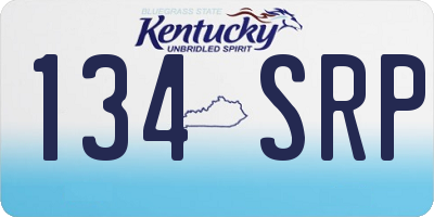 KY license plate 134SRP