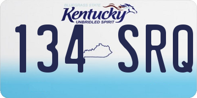 KY license plate 134SRQ
