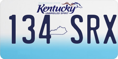 KY license plate 134SRX