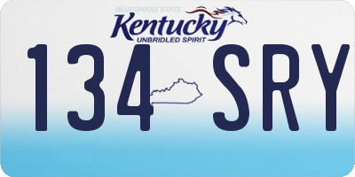 KY license plate 134SRY