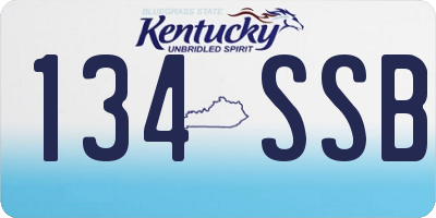 KY license plate 134SSB
