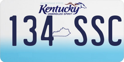 KY license plate 134SSC