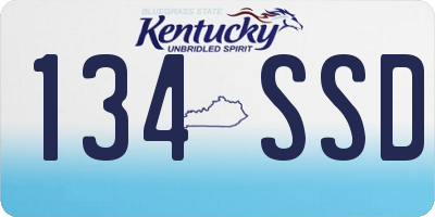 KY license plate 134SSD