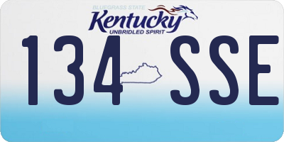 KY license plate 134SSE