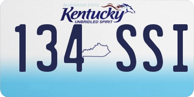 KY license plate 134SSI