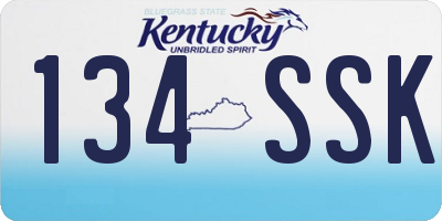 KY license plate 134SSK