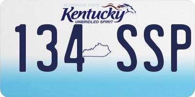 KY license plate 134SSP