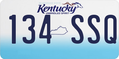 KY license plate 134SSQ