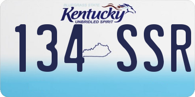 KY license plate 134SSR