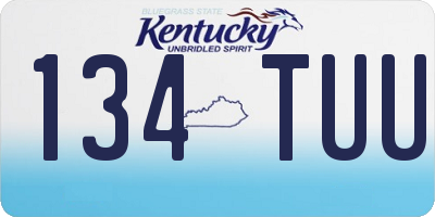 KY license plate 134TUU