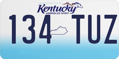 KY license plate 134TUZ