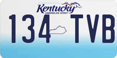 KY license plate 134TVB