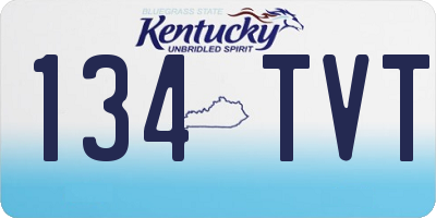 KY license plate 134TVT