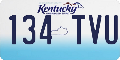 KY license plate 134TVU